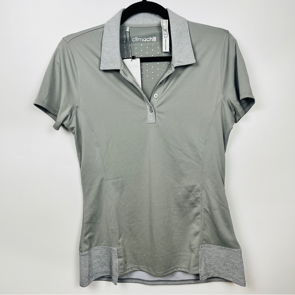 ADIDAS Climachill Tour Sport Short-Sleeve Tee in Gray Size Small